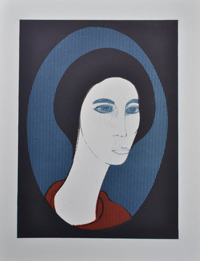 André MINAUX : Portraits et scènes de vie, Lithographie originale (photo de détail 3) - Crédit photo : Galerie Art.Paris