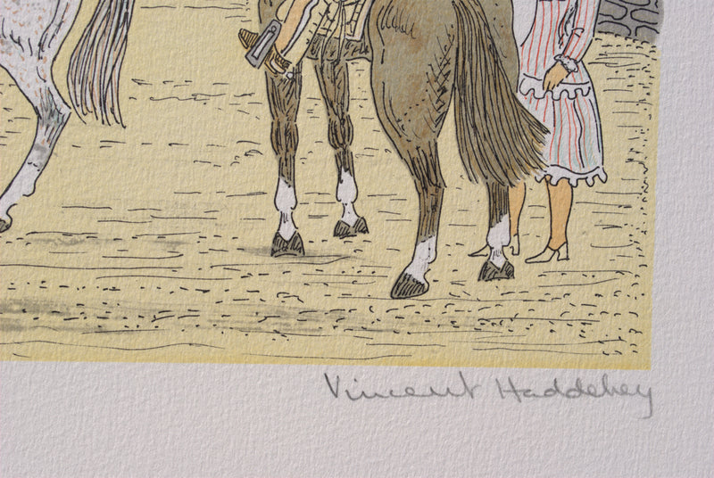 Vincent HADDELSEY : Cavaliers mexicains, Lithographie originale signée