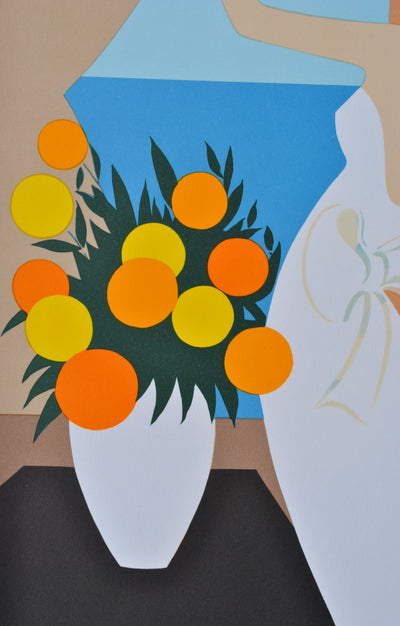 Marie-Theresa TORRES : Le bouquet orange, Lithographie originale (photo de détail 5) - Crédit photo : Galerie Art.Paris