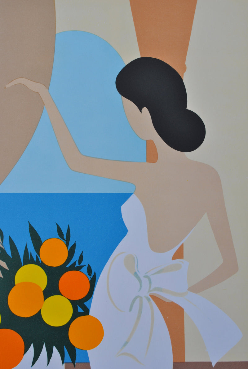 Marie-Theresa TORRES : Le bouquet orange, Lithographie originale (photo de détail 6) - Crédit photo : Galerie Art.Paris