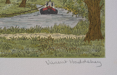 Vincent HADDELSEY : Le chemin de halage, Lithographie originale (photo de détail 3) - Crédit photo : Galerie Art.Paris