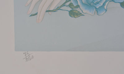 Mara TRAN LONG : Geisha à la rose, Lithographie originale (photo de détail 4) - Crédit photo : Galerie Art.Paris