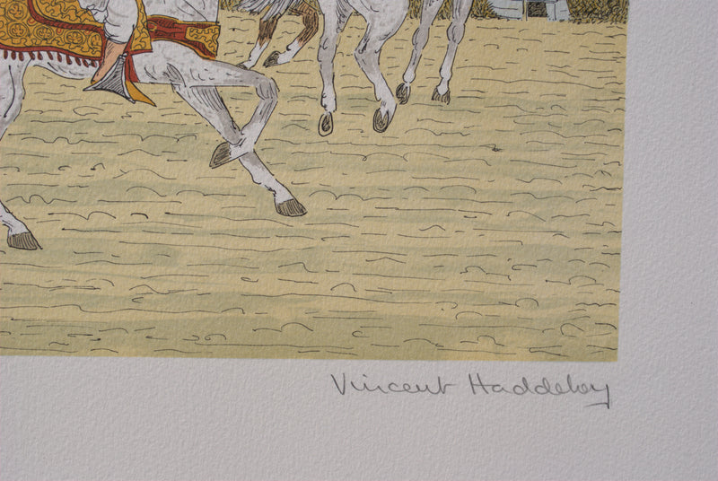 Vincent HADDELSEY : Cavaliers arabes, Lithographie originale (photo de détail 3) - Crédit photo : Galerie Art.Paris