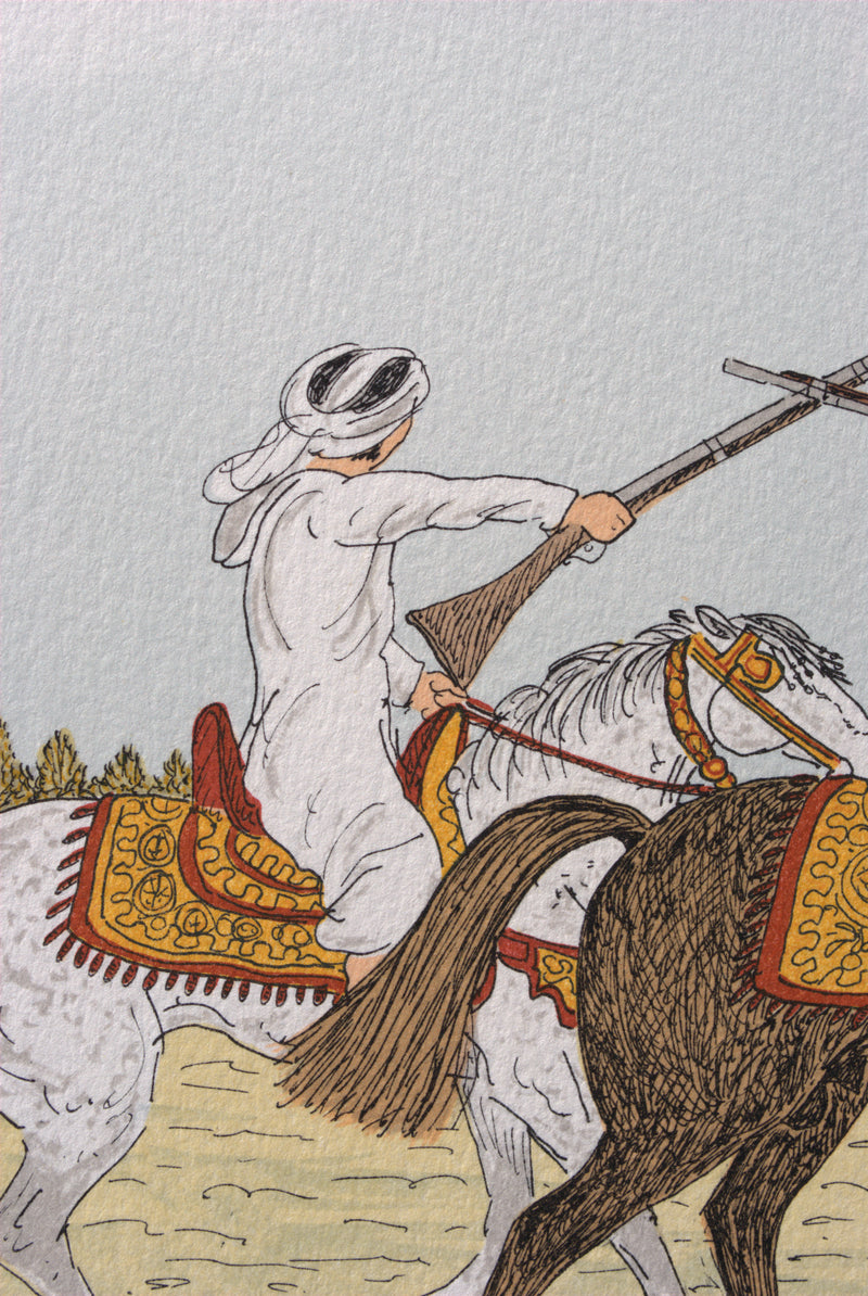 Vincent HADDELSEY : Cavaliers arabes, Lithographie originale (photo de détail 9) - Crédit photo : Galerie Art.Paris