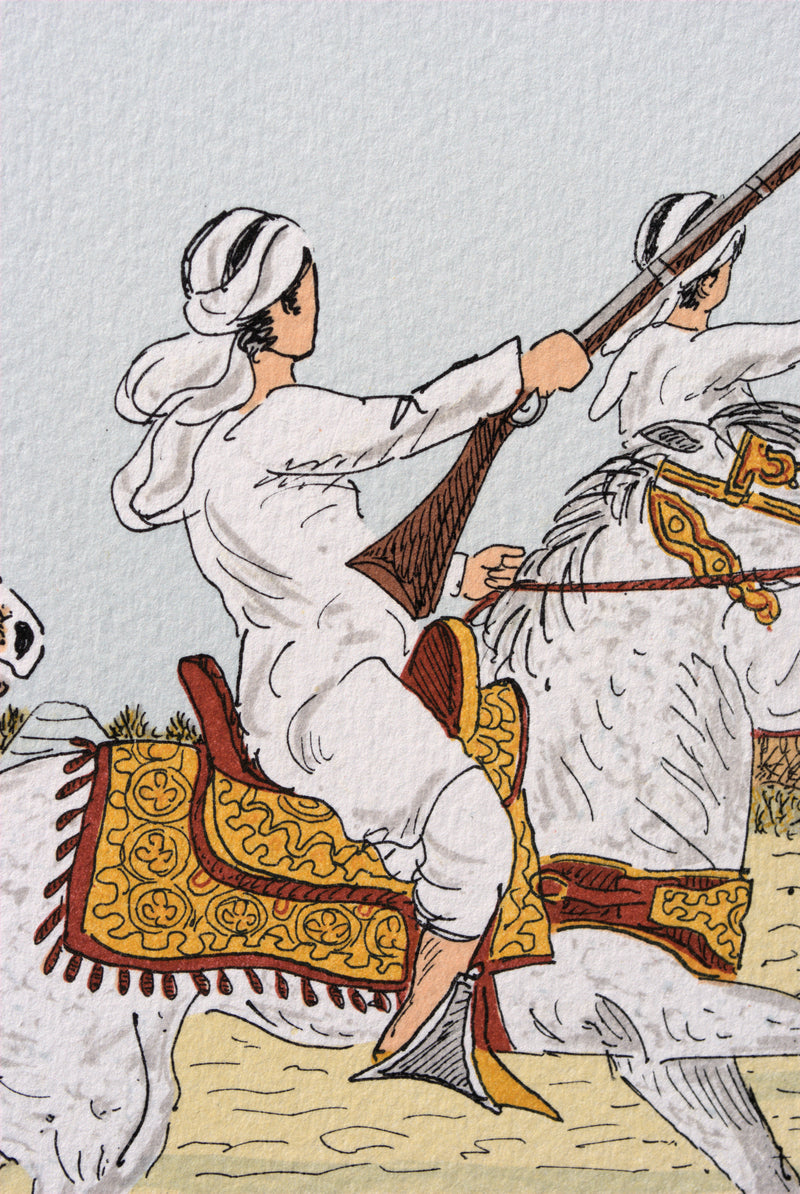 Vincent HADDELSEY : Cavaliers arabes, Lithographie originale (photo de détail 10) - Crédit photo : Galerie Art.Paris