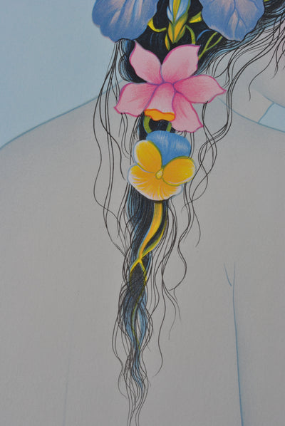 Mara TRAN LONG : Geisha et les fruits, Lithographie originale (photo de détail 8) - Crédit photo : Galerie Art.Paris