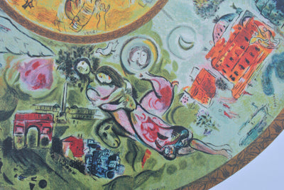 Marc CHAGALL : Plafond de l'opéra Garnier, Lithographie originale (photo de détail 5) - Crédit photo : Galerie Art.Paris