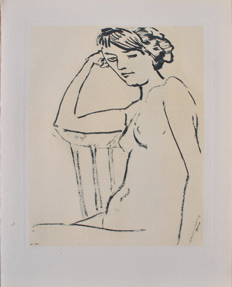 Albert MARQUET : Nu à la chaise, Gravure originale (vue générale) - Crédit photo : Galerie Art.Paris