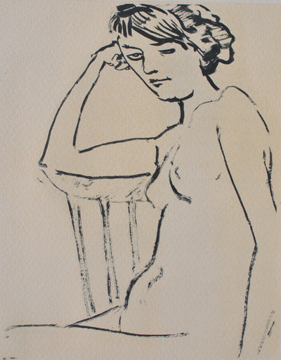 Albert MARQUET : Nu à la chaise, Gravure originale (photo de détail 2) - Crédit photo : Galerie Art.Paris