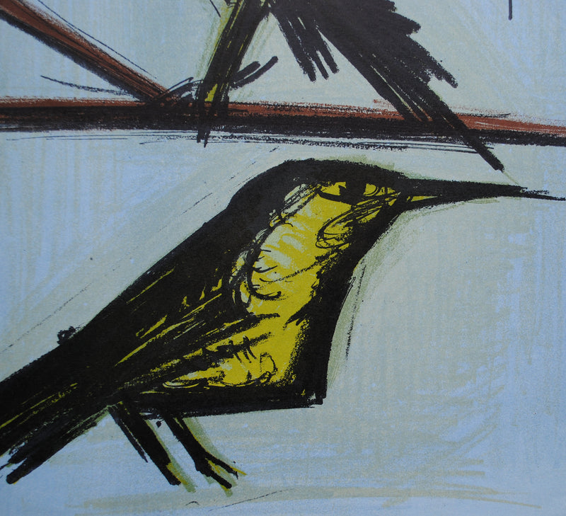 Bernard BUFFET : Les Oiseaux, Lithographie originale (photo de détail 4) - Crédit photo : Galerie Art.Paris