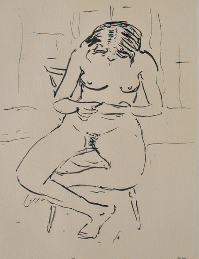 Albert MARQUET : Femme nue se coiffant, Gravure originale (photo de détail 2) - Crédit photo : Galerie Art.Paris