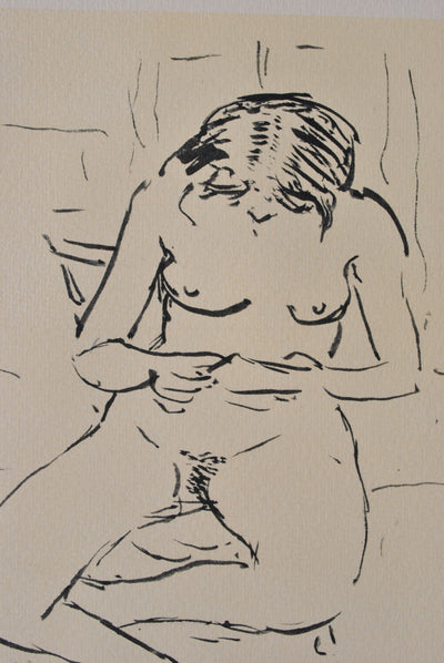 Albert MARQUET : La couturière , Gravure signée