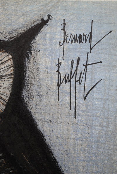 Bernard BUFFET : La petite chouette, Lithographie originale (photo de détail 2) - Crédit photo : Galerie Art.Paris