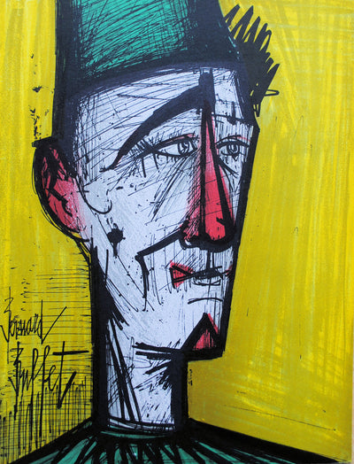 Bernard BUFFET : Jojo le clown, Lithographie originale (vue générale) - Crédit photo : Galerie Art.Paris