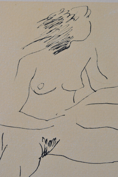 Albert MARQUET : Jeune fille nue en attente, Gravure originale (photo de détail 4) - Crédit photo : Galerie Art.Paris