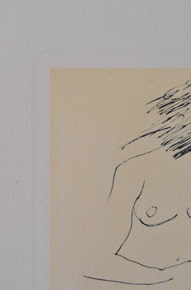 Albert MARQUET : Jeune fille nue en attente, Gravure originale (photo de détail 5) - Crédit photo : Galerie Art.Paris