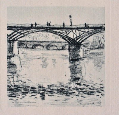 Albert MARQUET : Paris : Le pont neuf et le pont des arts, Gravure originale (photo de détail 4) - Crédit photo : Galerie Art.Paris