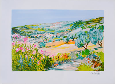 Ray POIRIER : Village provençal, Lithographie originale (vue générale) - Crédit photo : Galerie Art.Paris