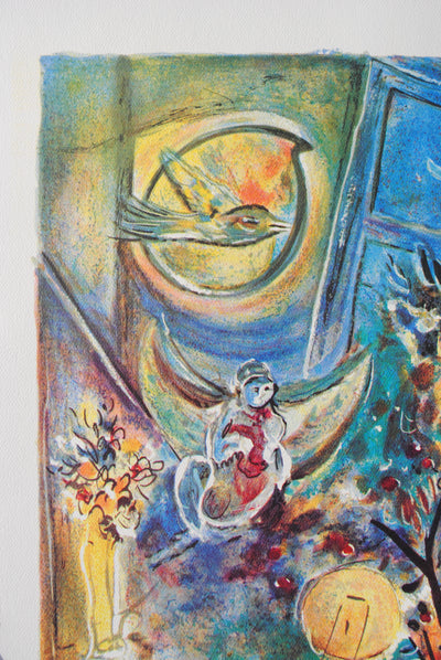 Marc CHAGALL : La mariée aux fleurs, Lithographie originale (photo de détail 7) - Crédit photo : Galerie Art.Paris