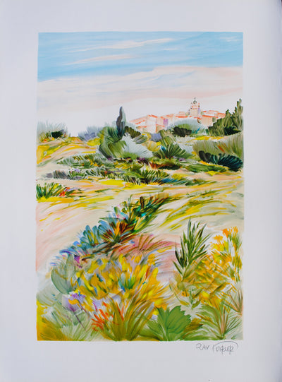 Ray POIRIER : Provence magnifique, Lithographie originale (vue générale) - Crédit photo : Galerie Art.Paris