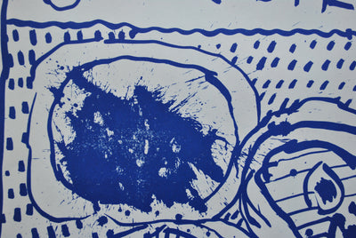 Pierre ALECHINSKY : Il est pour l'étudiant celui qui s'étudi, Affiche originale (photo de détail 6) - Crédit photo : Galerie Art.Paris