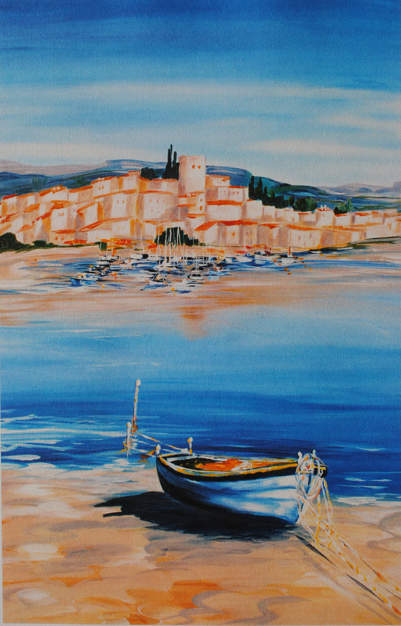 Anne-Marie BRIANTE : Petite barque près de St Tropez, Lithographie originale (photo de détail 2) - Crédit photo : Galerie Art.Paris