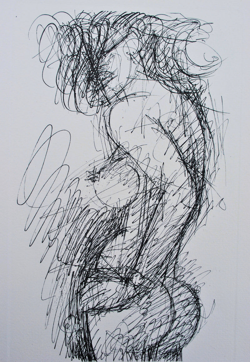 Marcel GROMAIRE : Jeune femme nue de profi, Gravure originale (photo de détail 2) - Crédit photo : Galerie Art.Paris