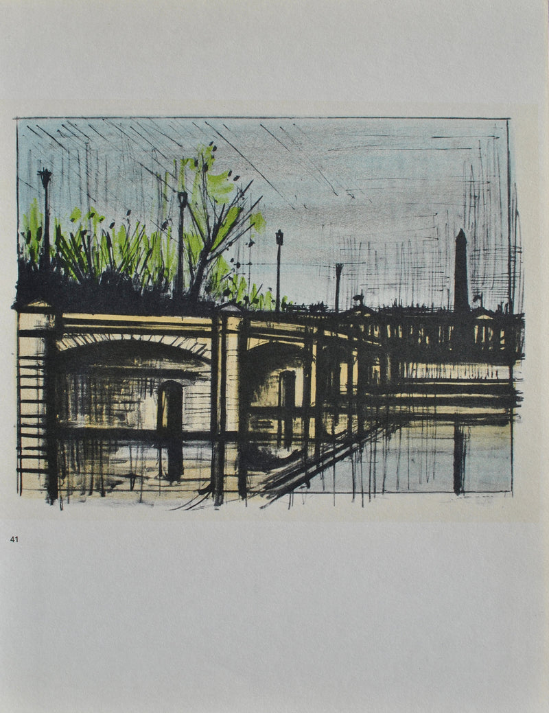 Bernard BUFFET : Paris, Lithographie originale (photo de détail 3) - Crédit photo : Galerie Art.Paris