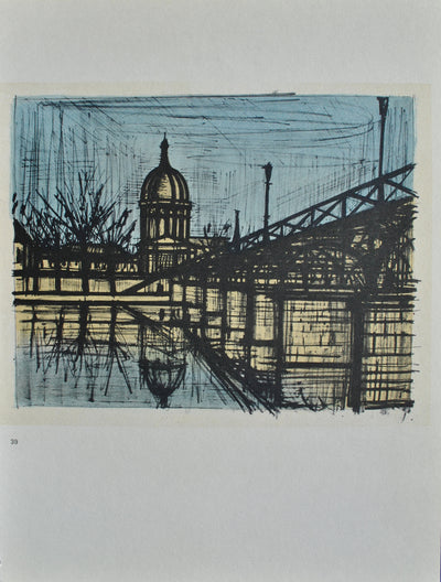 Bernard BUFFET : Paris, Lithographie originale (photo de détail 5) - Crédit photo : Galerie Art.Paris