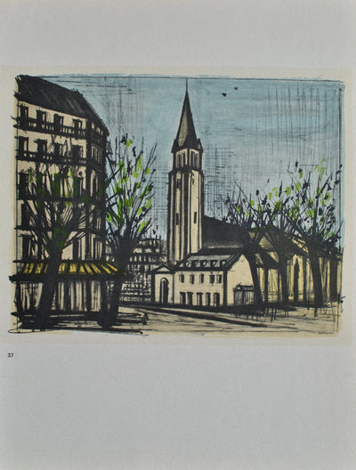 Bernard BUFFET : Paris, Lithographie originale (photo de détail 7) - Crédit photo : Galerie Art.Paris