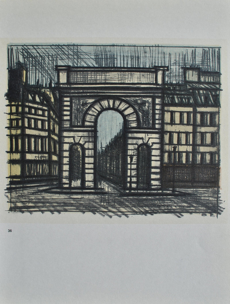 Bernard BUFFET : Paris, Lithographie originale (photo de détail 8) - Crédit photo : Galerie Art.Paris