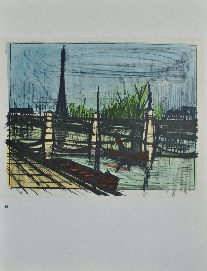 Bernard BUFFET : Paris, Lithographie originale (photo de détail 9) - Crédit photo : Galerie Art.Paris