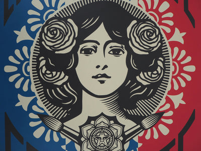 Shepard FAIREY : Liberté, Egalité, Fraternité, Sérigraphie originale (photo de détail 6) - Crédit photo : Galerie Art.Paris