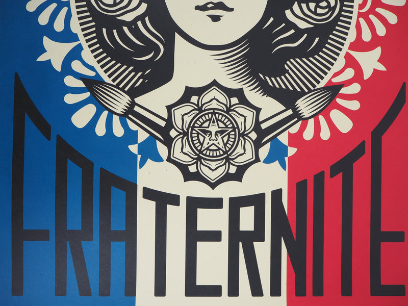 Shepard FAIREY : Liberté, Egalité, Fraternité, Sérigraphie originale (photo de détail 7) - Crédit photo : Galerie Art.Paris