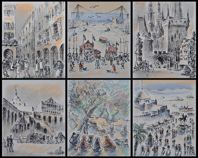 André HAMBOURG : Voyages et libert, Lithographie originale (vue générale) - Crédit photo : Galerie Art.Paris