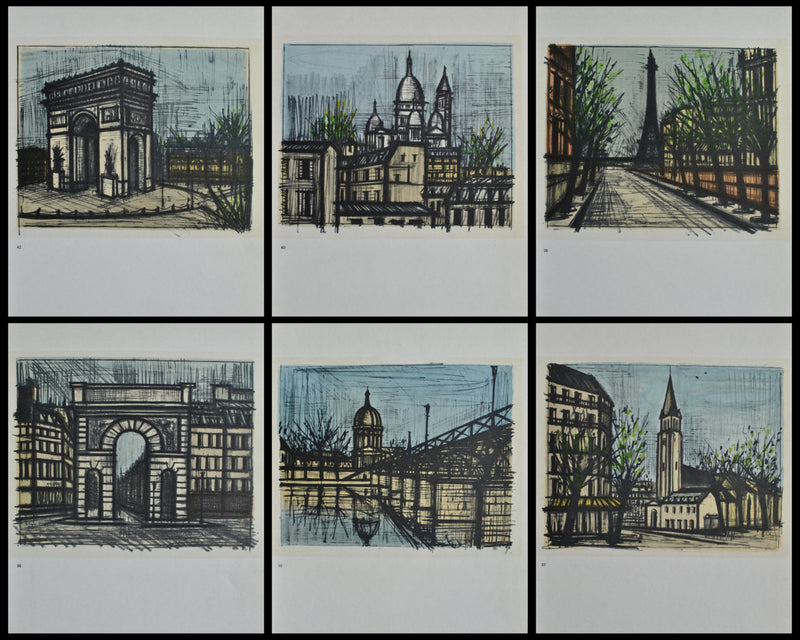Bernard BUFFET : Paris, Lithographie originale (vue générale) - Crédit photo : Galerie Art.Paris