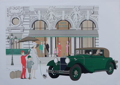 Denis-Paul NOYER : Hôtel de Paris, Lithographie originale (vue générale) - Crédit photo : Galerie Art.Paris