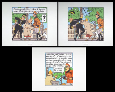  HERGE : Tintin - Le sceptre d'Ottokar, Lithographie originale (vue générale) - Crédit photo : Galerie Art.Paris