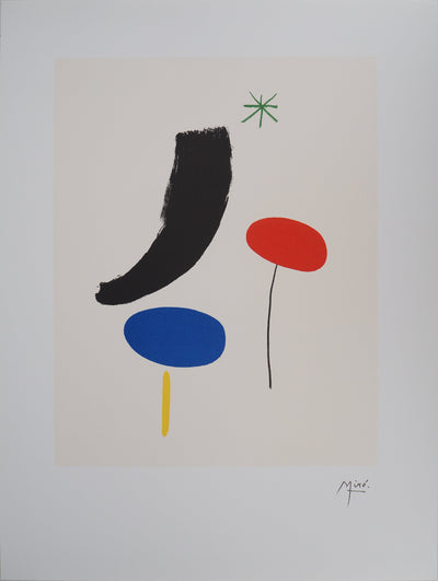 Joan MIRO : Jardin poétique sous les étoiles, Lithographie originale (vue générale) - Crédit photo : Galerie Art.Paris