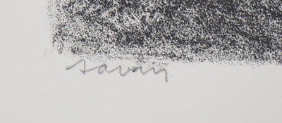 Maurice SAVIN : Repos dans les champs après la moisson, Lithographie originale (photo de détail 3) - Crédit photo : Galerie Art.Paris
