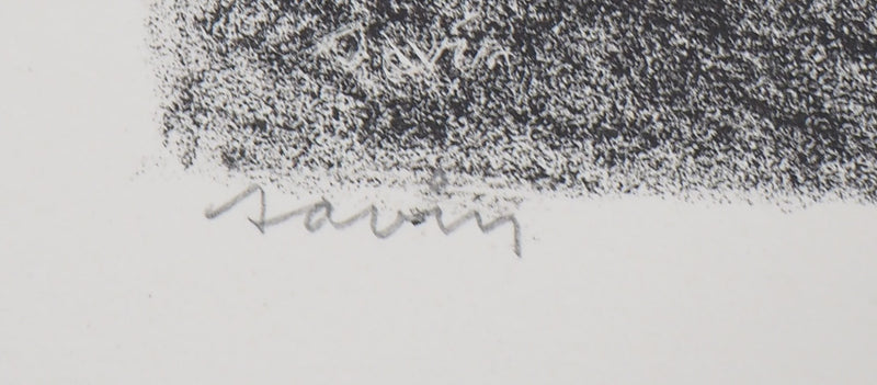 Maurice SAVIN : Repos dans les champs après la moisson, Lithographie originale (photo de détail 3) - Crédit photo : Galerie Art.Paris