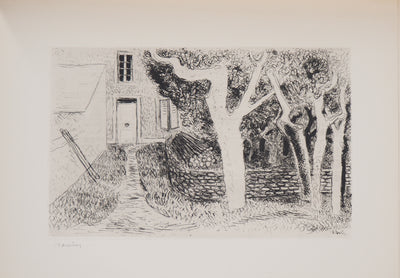 Maurice SAVIN : Maison normande, Gravure originale (vue générale) - Crédit photo : Galerie Art.Paris