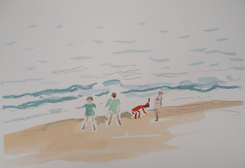 Albert MARQUET : Enfants jouant sur la plage, Lithographie originale (photo de détail 2) - Crédit photo : Galerie Art.Paris