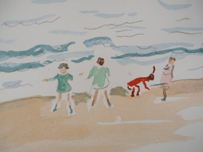 Albert MARQUET : Enfants jouant sur la plage, Lithographie originale (photo de détail 3) - Crédit photo : Galerie Art.Paris