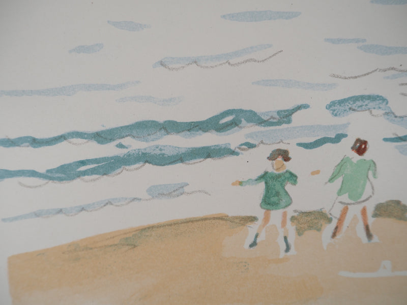 Albert MARQUET : Enfants jouant sur la plage, Lithographie originale (photo de détail 4) - Crédit photo : Galerie Art.Paris