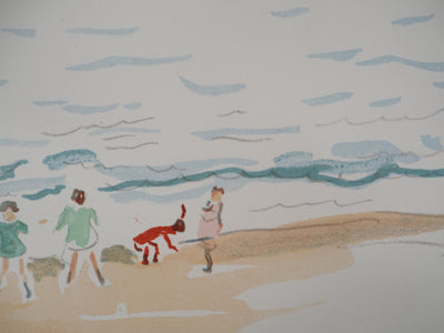 Albert MARQUET : Enfants jouant sur la plage, Lithographie originale (photo de détail 5) - Crédit photo : Galerie Art.Paris