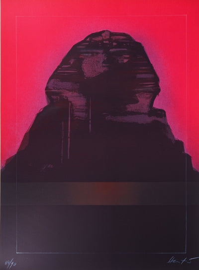 Claude HASTAIRE : Egypte, Le Sphinx Kheops, Lithographie originale (vue générale) - Crédit photo : Galerie Art.Paris