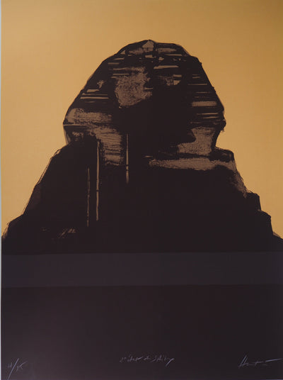 Claude HASTAIRE : Egypte, Le Sphinx de Khéops (2ème état), Lithographie originale (vue générale) - Crédit photo : Galerie Art.Paris