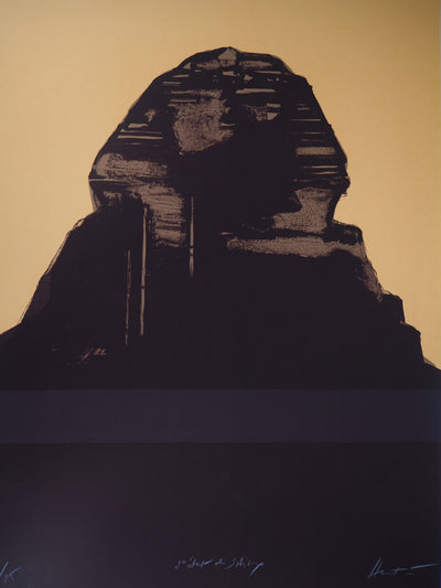 Claude HASTAIRE : Egypte, Le Sphinx de Khéops (2ème état), Lithographie originale (photo de détail 2) - Crédit photo : Galerie Art.Paris