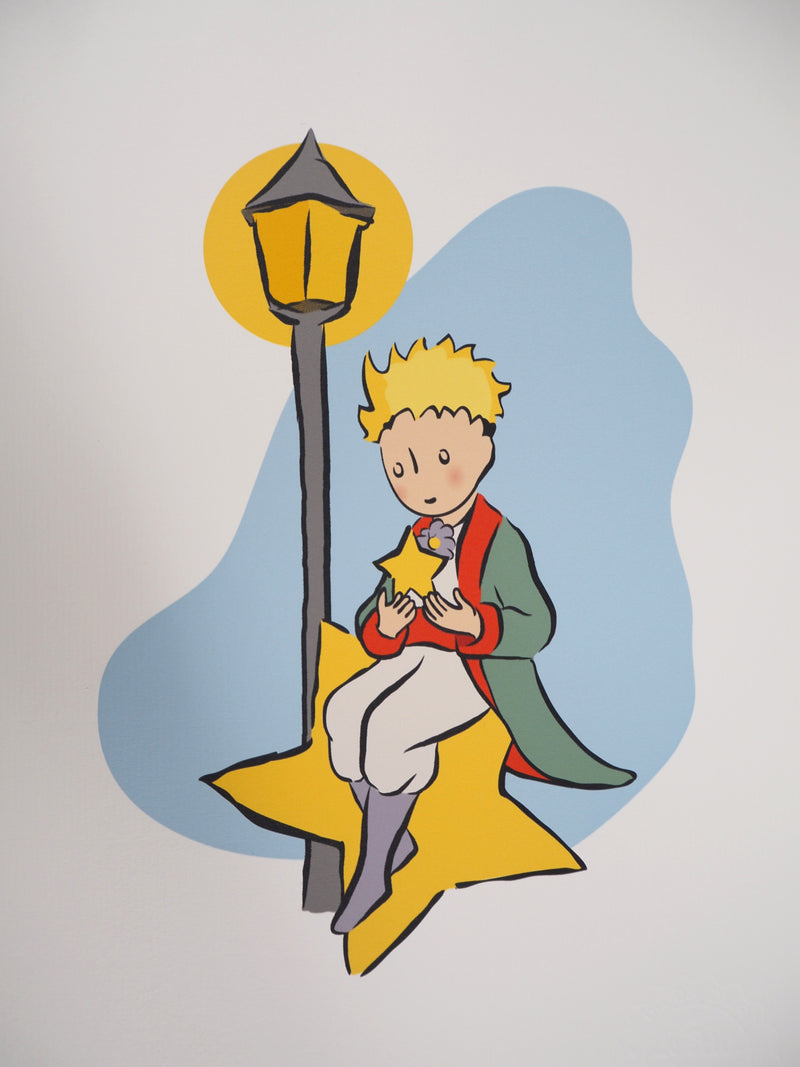 Antoine DE SAINT-EXUPERY : Le Petit Prince allume une étoile, Lithographie originale (photo de détail 2) - Crédit photo : Galerie Art.Paris